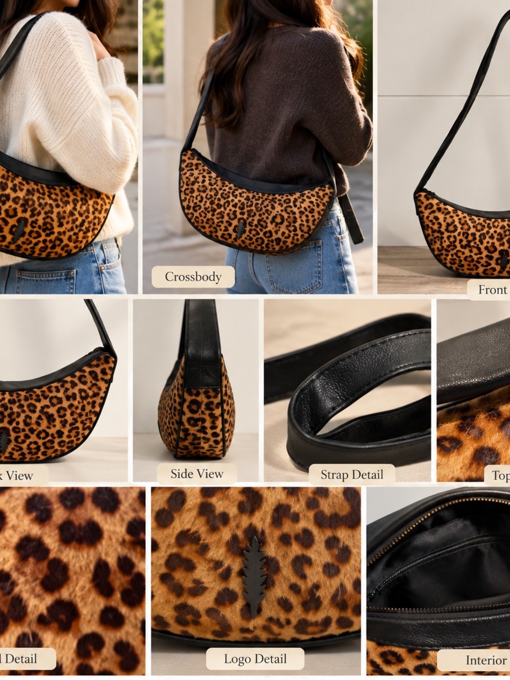 Thacker Leopard Print Shoulder Bag
